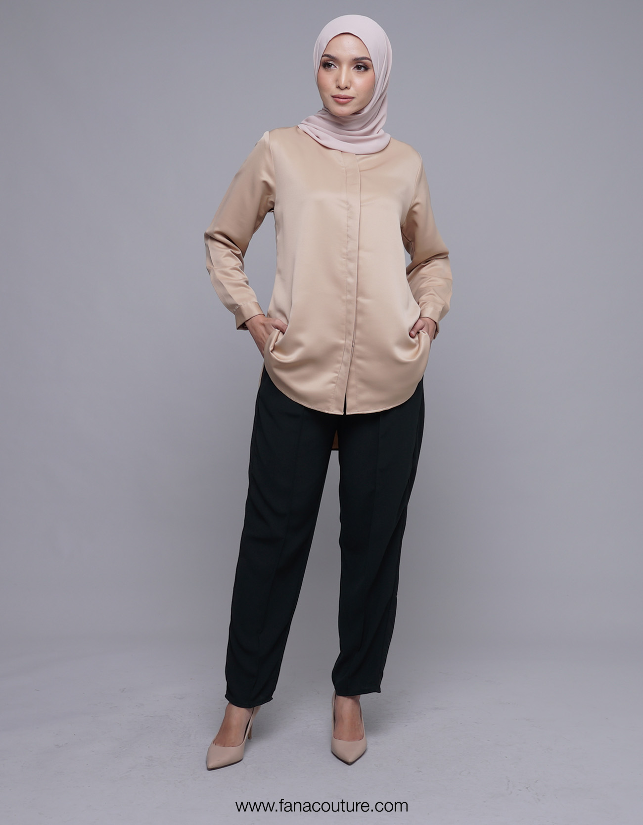 Fiska Pants High Waisted Tapered Pants